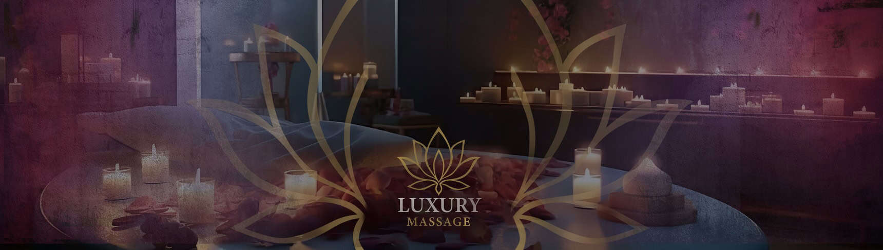 Sala de masaje lujosa con velas encendidas